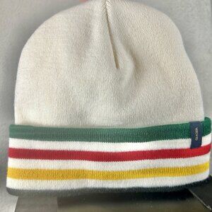 Pendleton Glacier White Stripe Beanie Cap Hat National Park Knit Coastal NEW